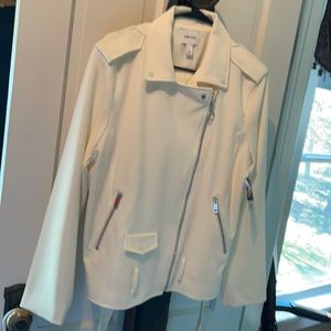 White jacket with belt